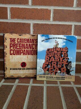 The Caveman's Pregnancy Companion & Baby's First Year Set Dad Fatherhood Books